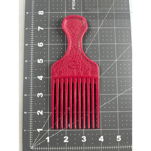 Vintage Goody Alligator Texture Hair Pick Red 5.5" Long Durable Plastic For Thic - Picture 2 of 3